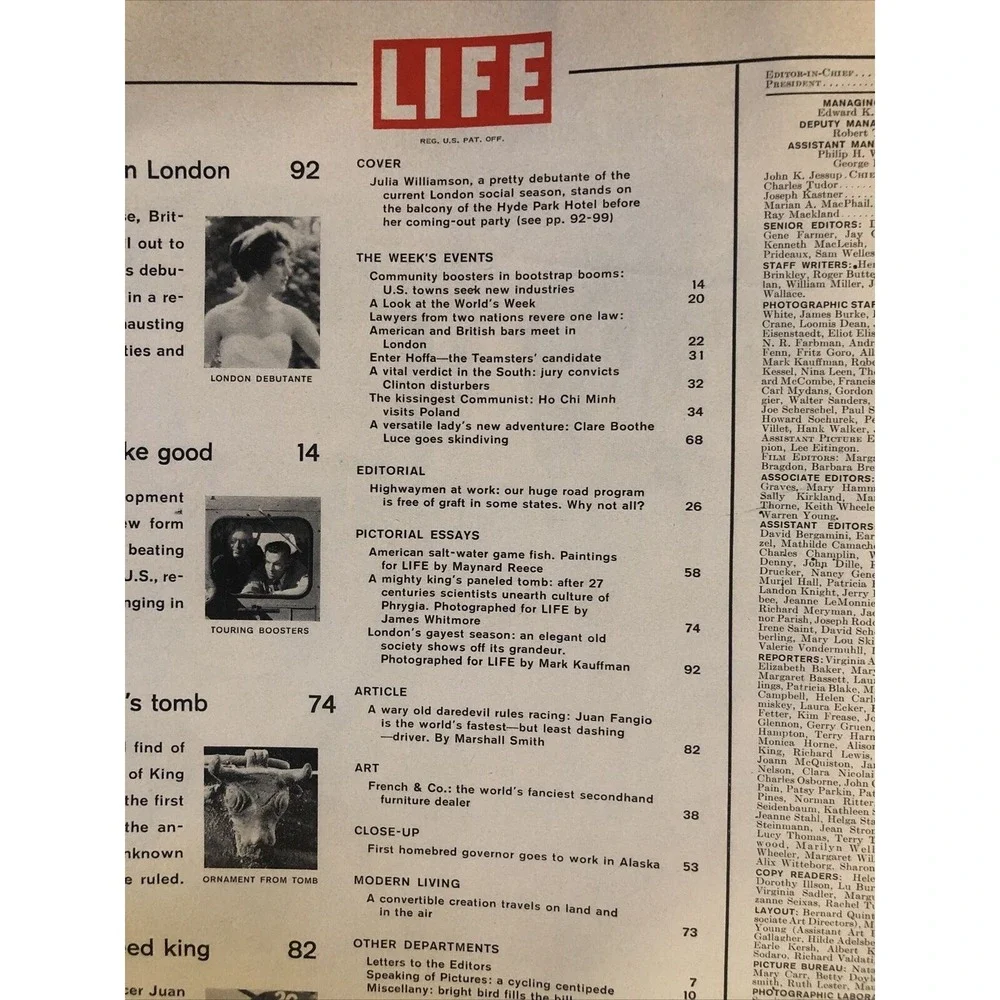 Life Magazine 5 August 1957 Jimmy Hoffa Discovery of King's‎ Tomb Colorful Ads